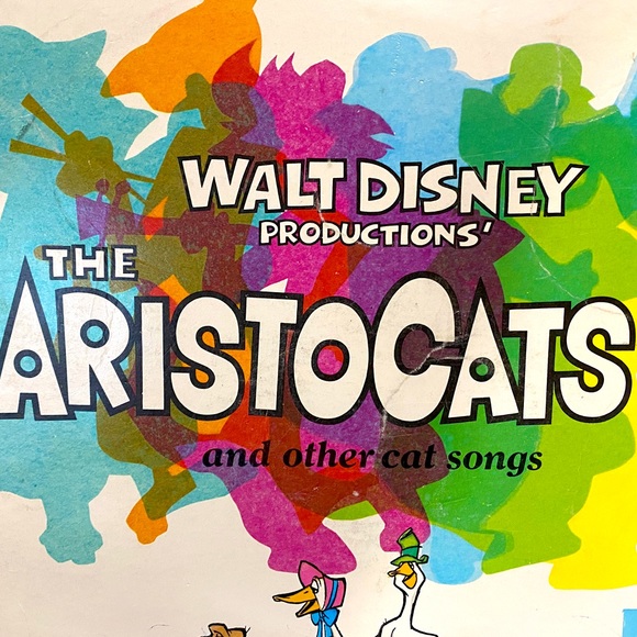 WALT DISNEY PRODUCTIONS VTG 1970 THE ARISTOCATS DISNEYLAND VINYL RECORD DQ-1333 - Picture 3 of 16
